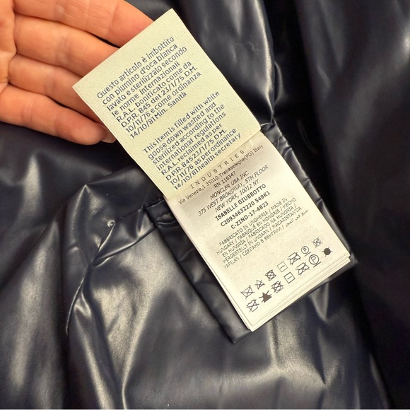 MONCLER Velvet puffer coat Isabelle chenille down jacket - Picture 15 of 16